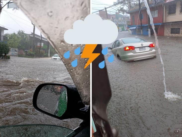 Xalapa, bajo el agua; fuerte lluvia inunda varias partes de la capital (+Video)