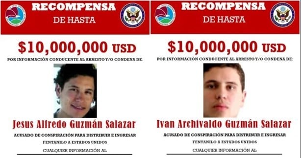 Operadores de ‘Los Chapitos’, en la lista de los más buscados por la DEA