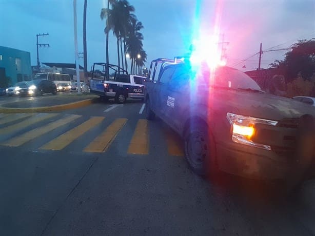 Movilización policiaca en la avenida Miguel Alemán, en Veracruz |VIDEO