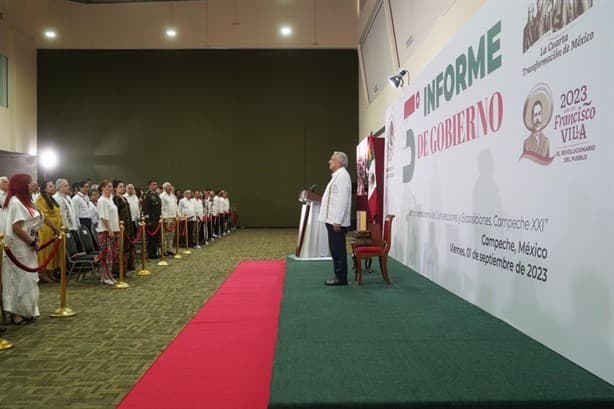 AMLO rinde Informe de Gobierno en Campeche: 5 años de Transformación y Humanismo Mexicano