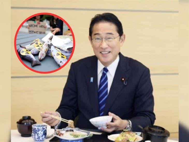 Primer ministro de Japón come pulpo de Fukushima para probar que no es radioactivo