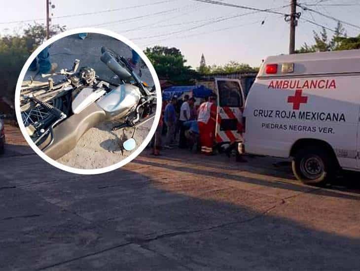 Choca moto y una camioneta en Piedras Negras:  2 heridos