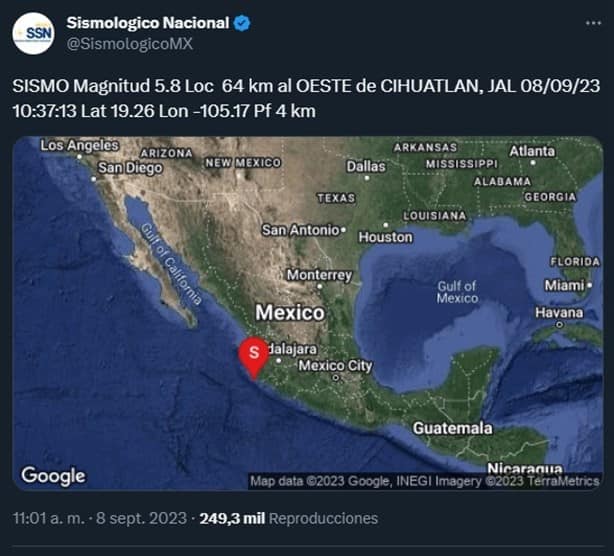 Dos sismos sacuden México este 08 de septiembre (+Video)