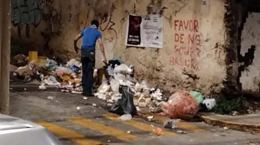 Emergencia en calle del centro de Xalapa: basura se acumula y roedores acechan (+Video)