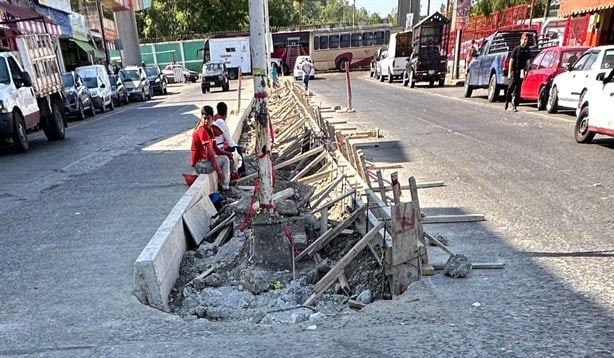 Pocos avances en modernización de avenida principal de Poza Rica