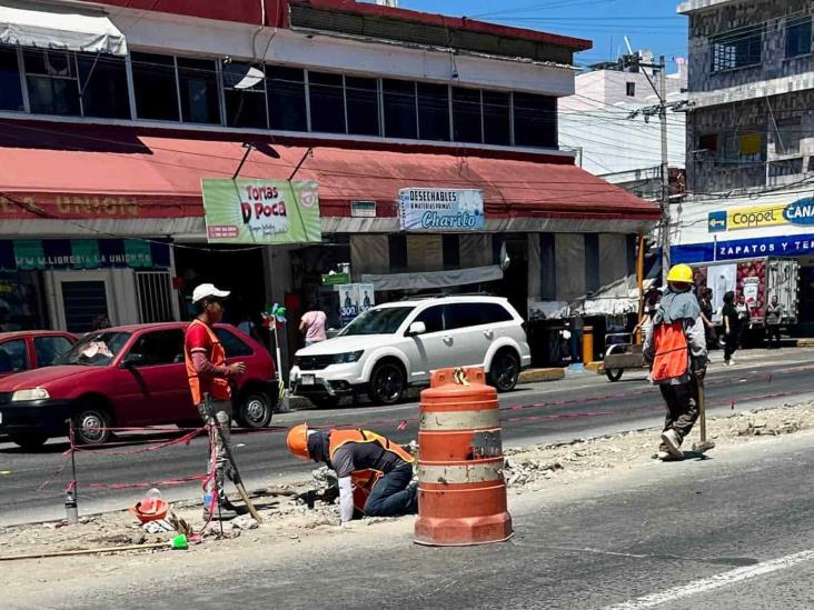 Pocos avances en modernización de avenida principal de Poza Rica