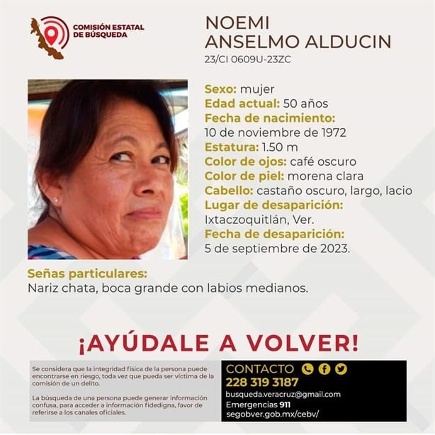 Reportan desaparición de mujer en Ixtaczoquitlán