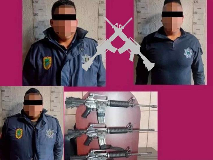 Agentes de Tlaxcala capturan a policías de Jalacingo, Veracruz, con patrulla y armas