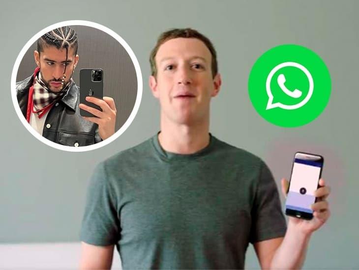 Así puedes unirte al canal de WhatsApp de Bad Bunny y Mark Zuckerberg