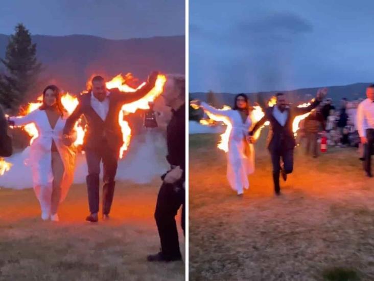 Pareja arde durante su boda; el momento se hace viral (+Video)