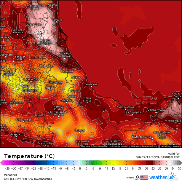 Pronóstico del tiempo para Veracruz hoy sábado 16 de septiembre de 2023