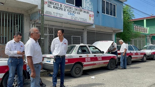 Estalla conflicto entre taxistas de la CROC en Poza Rica (+Video)