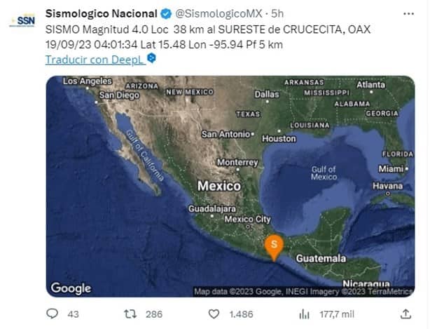 Se registran los primeros sismos de este 19 de septiembre en México; te decimos dónde fueron