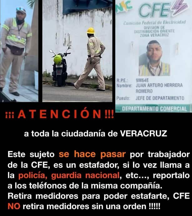 Alertan por supuestos trabajadores de CFE que roban casas en Veracruz