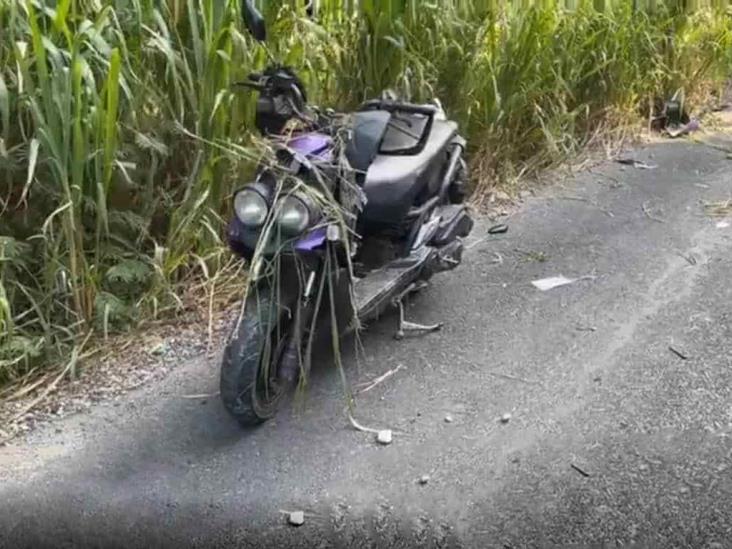 Motociclista se accidente en la Misantla-Martínez de la Torre