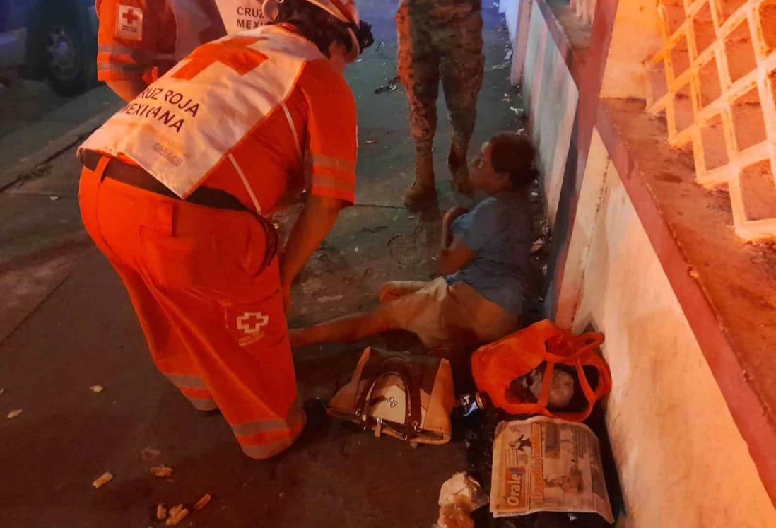 Reporte de presunta mujer atropellada moviliza a Cruz Roja en Veracruz
