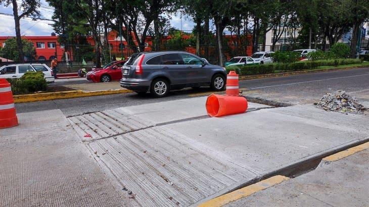 Xalapeños inconformes con la construcción del paso peatonal en la avenida Xalapa