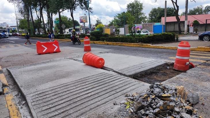 Xalapeños inconformes con la construcción del paso peatonal en la avenida Xalapa