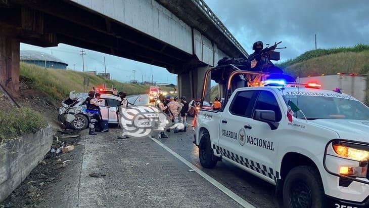 Camioneta del año se accidenta en la la autopista Córdoba-Puebla