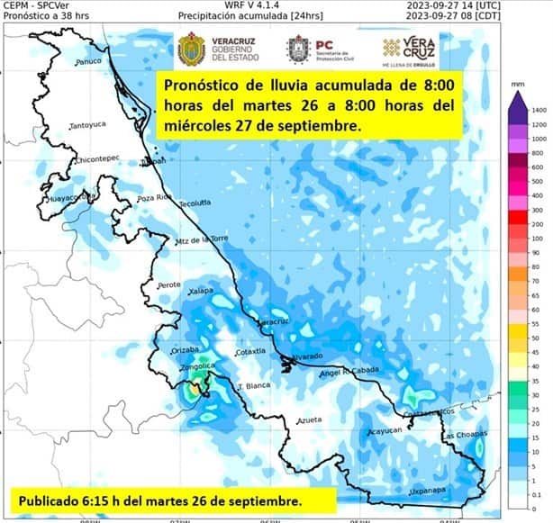 Así estará el clima en Xalapa este martes 26 de septiembre