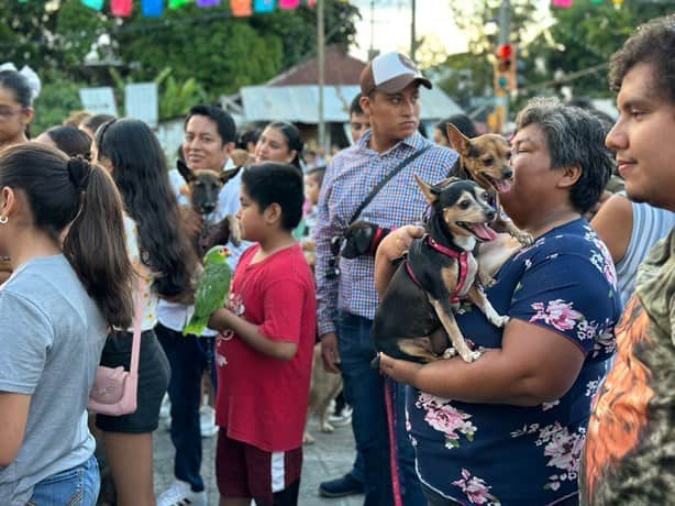 Realizan bendición de mascotas en Tihuatlán | VIDEO