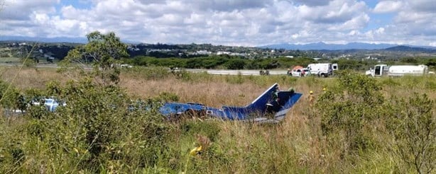 Avioneta con 7 tripulantes se sale de la pista para aterrizar en El Lencero, Veracruz