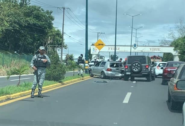 Chocan por alcance en el bulevar Xalapa-Coatepec