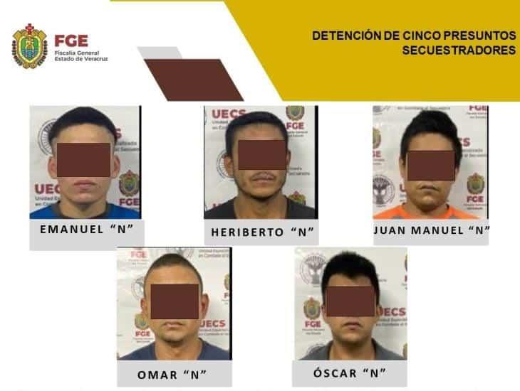 Detienen a 5 presuntos secuestradores en Cosamaloapan