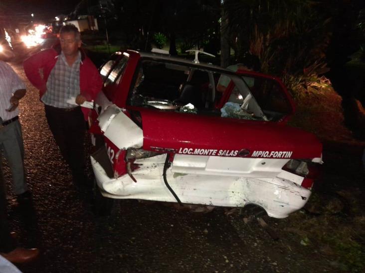 Dos personas graves y daños considerables en accidente en la Fortín- Huatusco