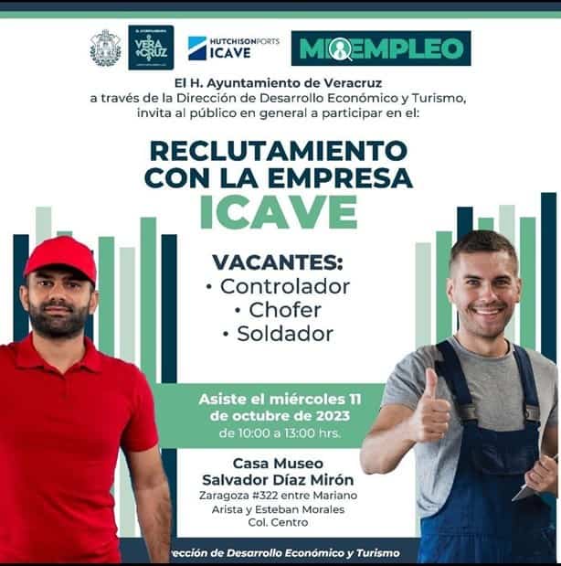 ¡Atención! Hay vacantes para trabajar en ICAVE, en Veracruz