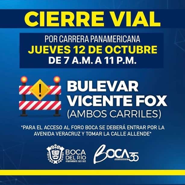 Anuncian cierres viales en Boca del Río este jueves por Carrera Panamericana 2023