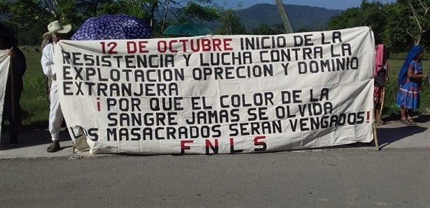 FNLS realiza bloqueo en zona huasteca de Veracruz