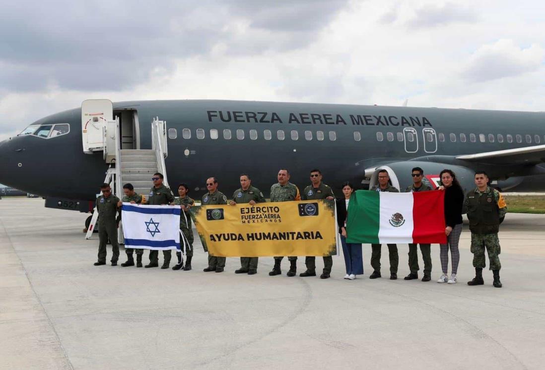 Llegan a México 287 personas repatriadas de Israel en vuelos de la Fuerza Aérea Mexicana