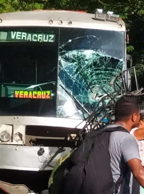 Camioneta Choca De Frente Contra Autobús De Pasajeros En Veracruz