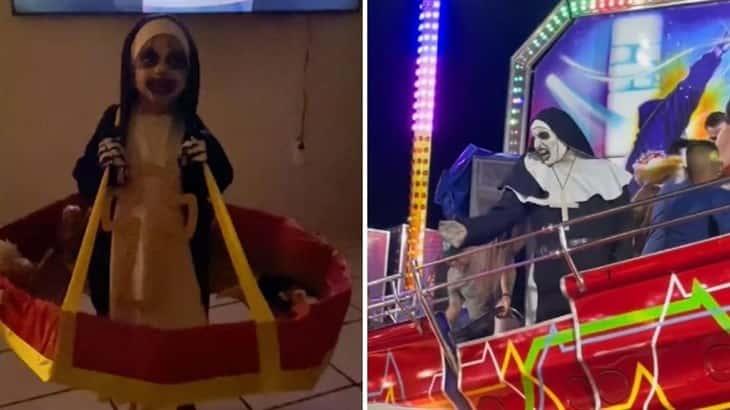 Niña se disfraza de La Monja de la feria y se vuelve viral (+Video)