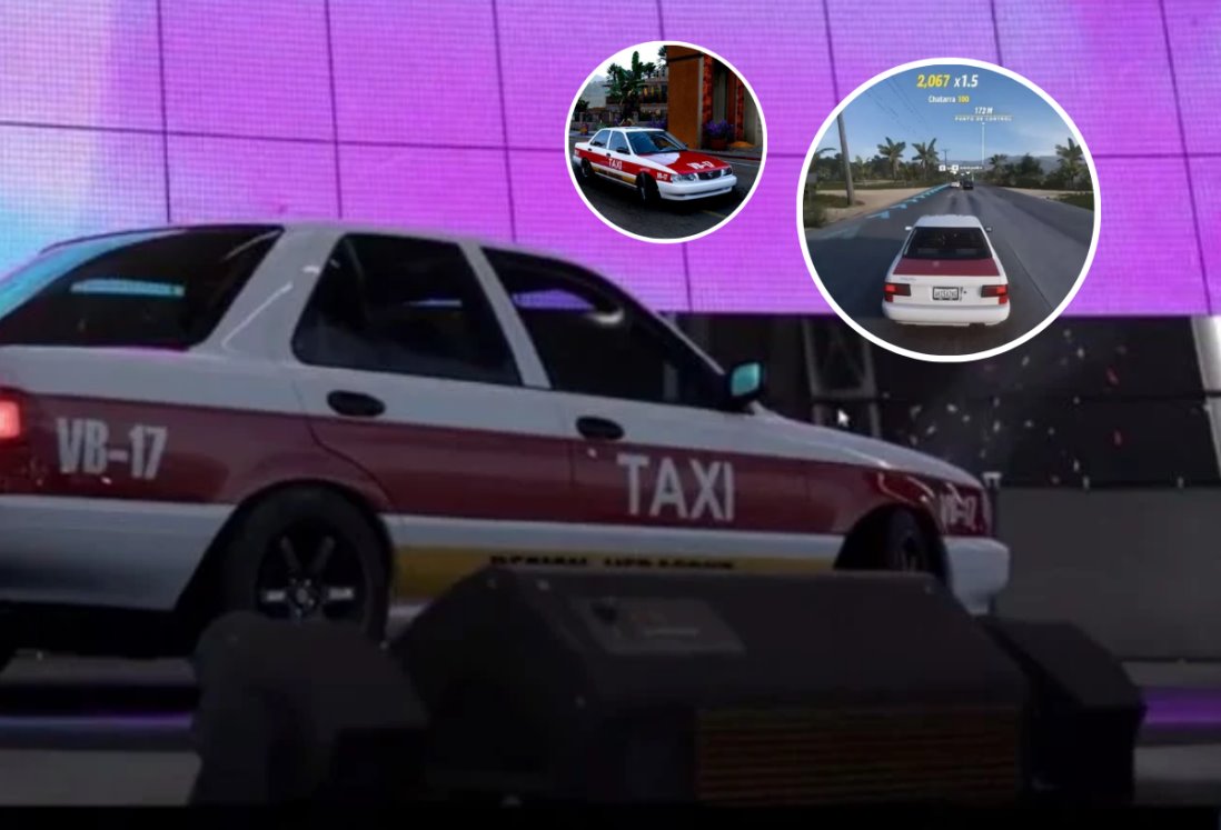 Este es el taxi de Veracruz que aparece en el videojuego Forza Horizon 5