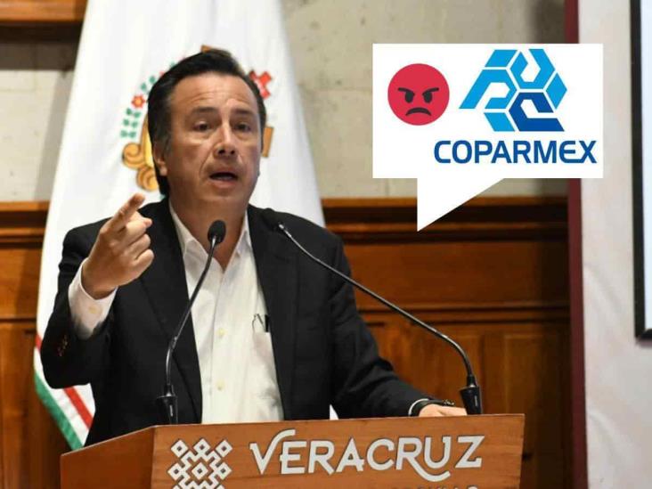 Arremete gobernador contra líder de Coparmex Xalapa; quiere evadir la ley