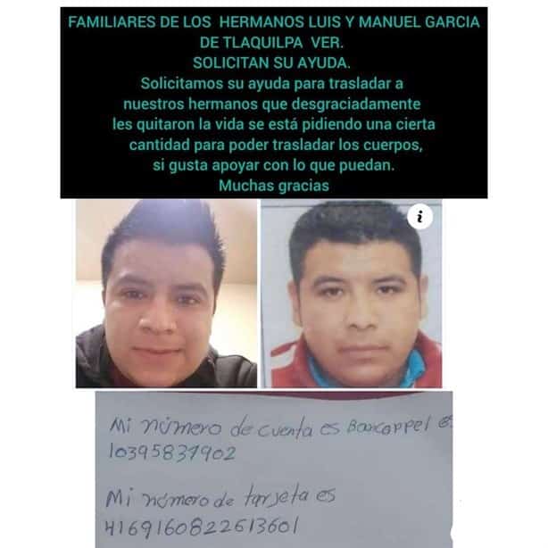 Luis y Manuel, hermanos originarios de Veracruz, fueron asesinados en EU