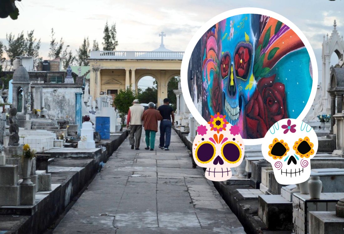 En este panteón de Veracruz pintarán 10 murales por Día de Muertos