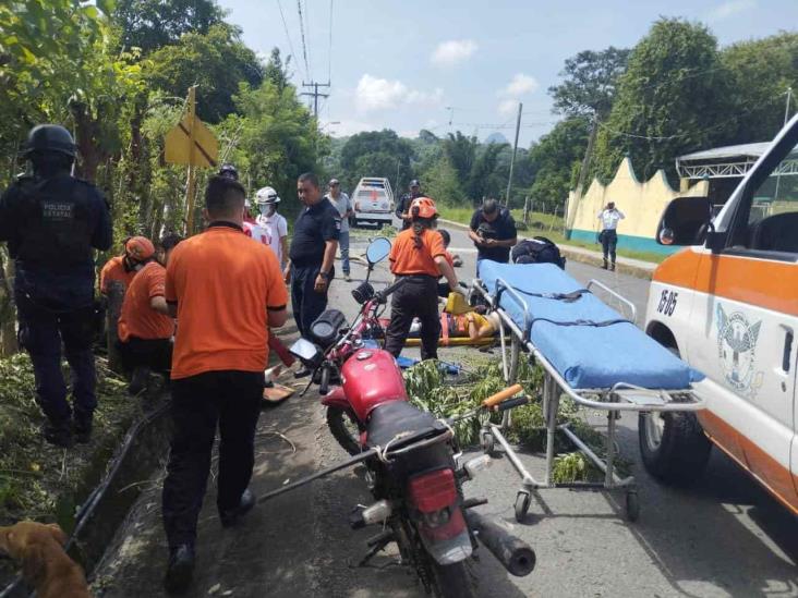 Accidente en carretera Misantla-Tenochtitlán deja 3 lesionados