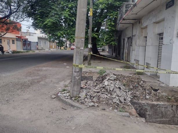 Obra inconclusa pone en riesgo a vecinos de la colonia Centro de Veracruz