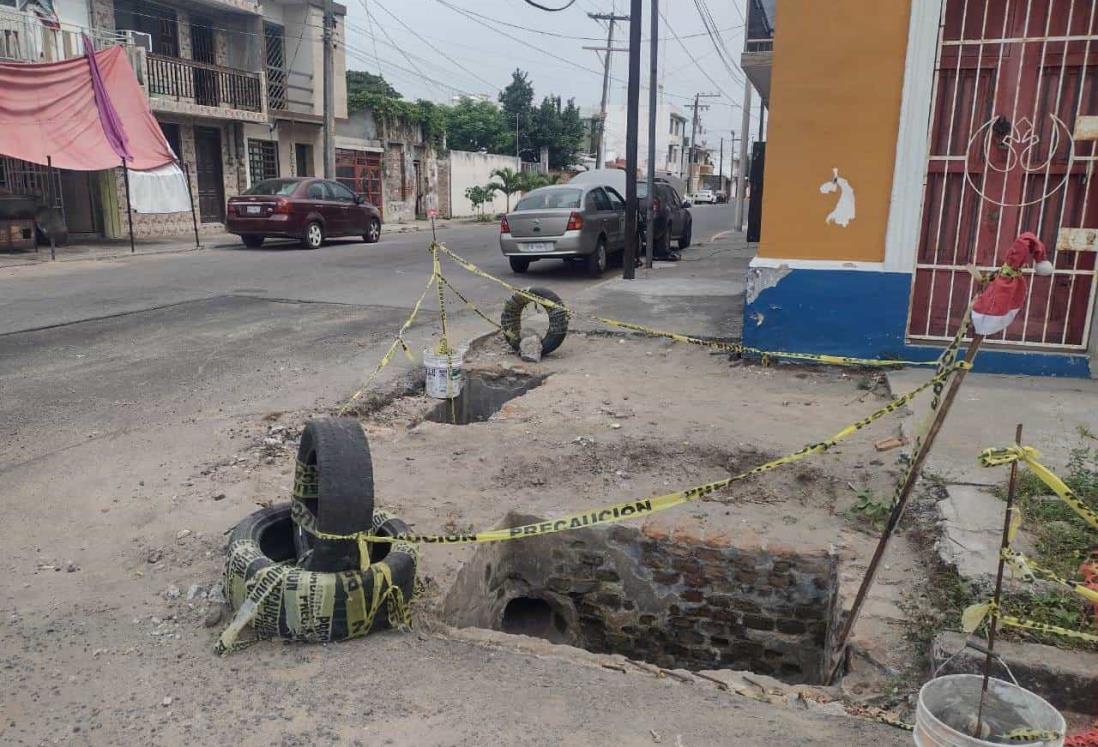 Obra inconclusa pone en riesgo a vecinos de la colonia Centro de Veracruz