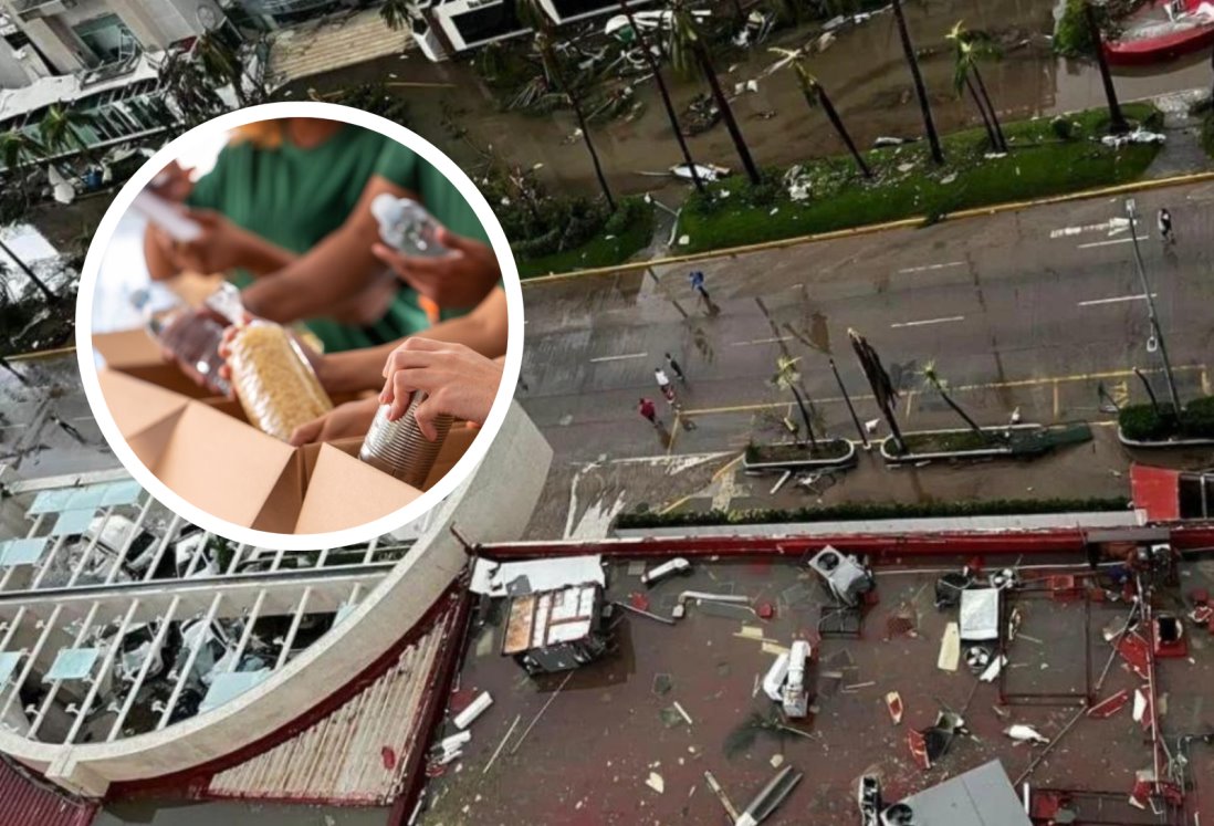 Estos artículos puedes donar para damnificados por huracán Otis en Acapulco desde Veracruz