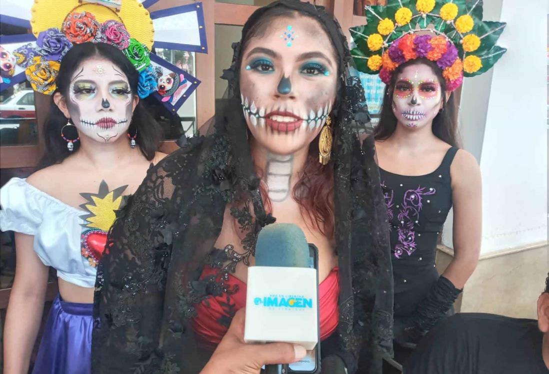 Caracterización de catrinas toma fuerza por Día de Muertos en Veracruz