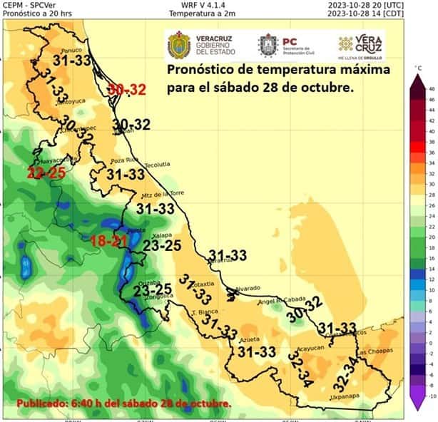 Así estará el clima en Xalapa este sábado 28 de octubre