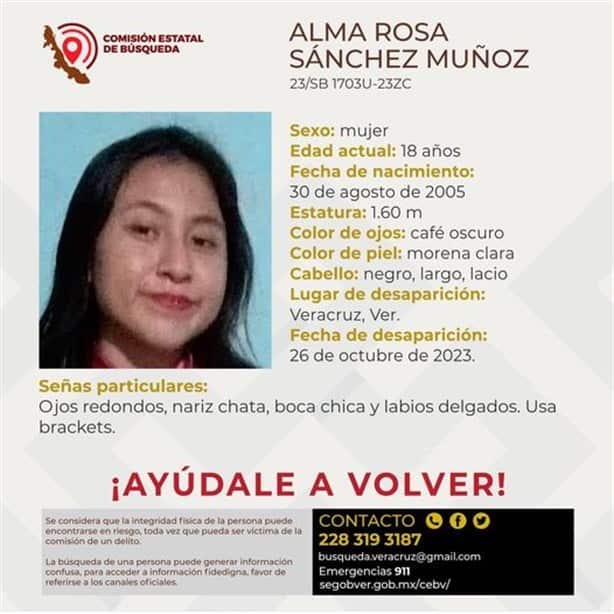 Jovencita de 18 años está desaparecida en Veracruz