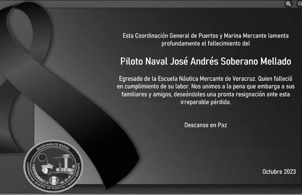 Muere piloto naval egresado de Veracruz, durante paso del huracán Otis en Guerrero