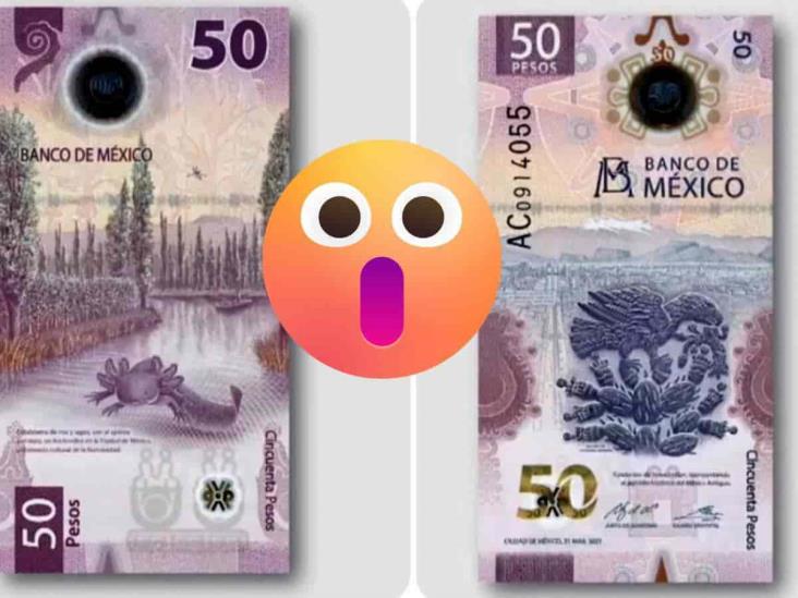 Este es el billete del ajolote que se vende en 5 millones de pesos