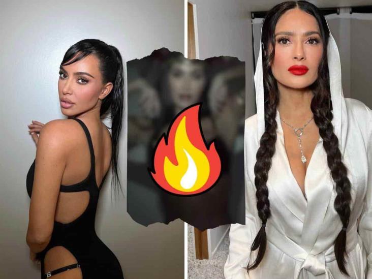 Kim Kardashian rinde sensual tributo a Salma Hayek (+Video)