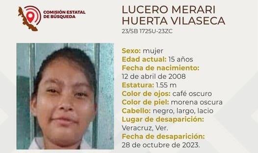 Desaparece jovencita de 15 años en el Puerto de Veracruz